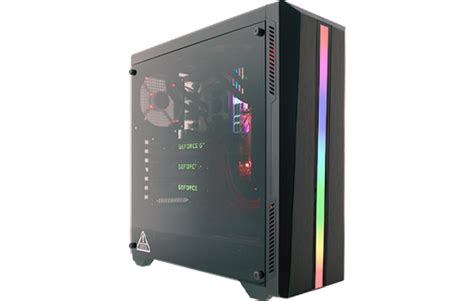 Gabinete Gamer Riotoro Mid Tower Vidro Temperado Black Sem Fonte