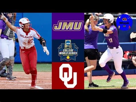 James Madison v #1 Oklahoma | Women’s College World Series Game 1 ...