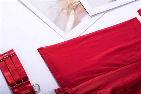 Boss Babe Transparent Bra Garter Skirt Lingerie Set Shiny Fashion LALE LOOK