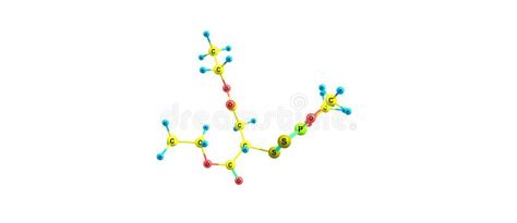 Malathion Molecular Structure Isolated On White Stock Illustration Illustration Of Atoms