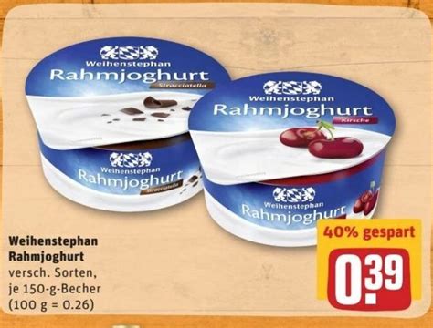 Weihenstephan Rahmjoghurt G Becher Angebot Bei Rewe Center