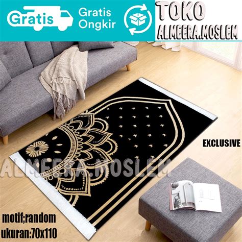 Jual Sajadah Turki Turky Exclusive Kiswah Hitam Tebal Halus