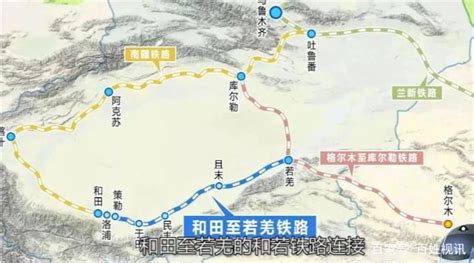 和田至若羌铁路沿线修建了过沙桥，将形成世界唯一沙漠环形铁路