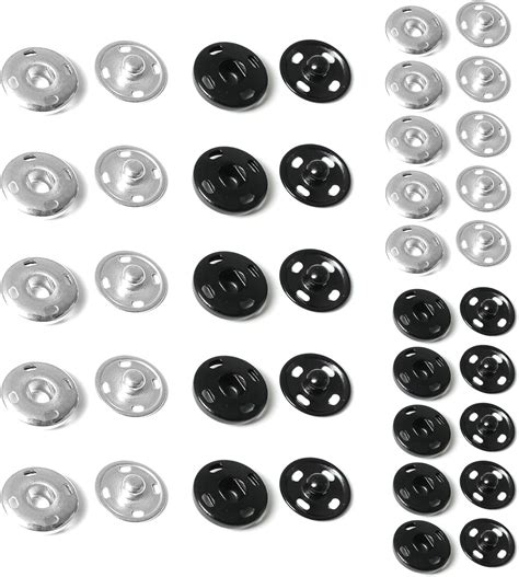 Jmoot Sew On Snap Buttons Sets Clothes Hidden Button Metal Sewing