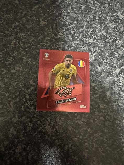 Topps Euro 2024 Rom Sp Razvan Marin Sticker Mit Unterschrift Kaufen