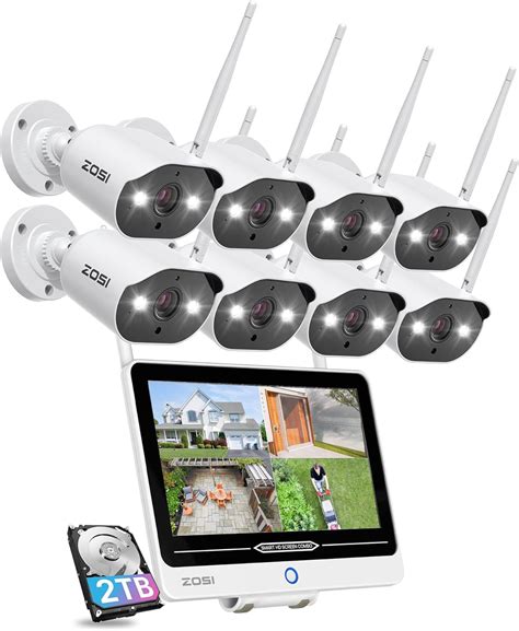 ZOSI 5MP Lite Kit de Cámara de Vigilancia WiFi 2K 8CH H 265 NVR con