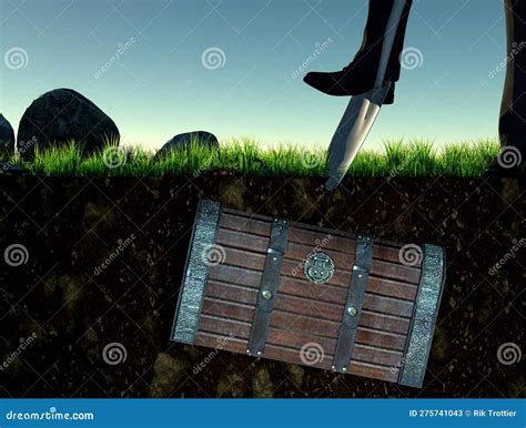 Digging For Buried Treasure Stock Image Image Of Shovel Ground 275741043