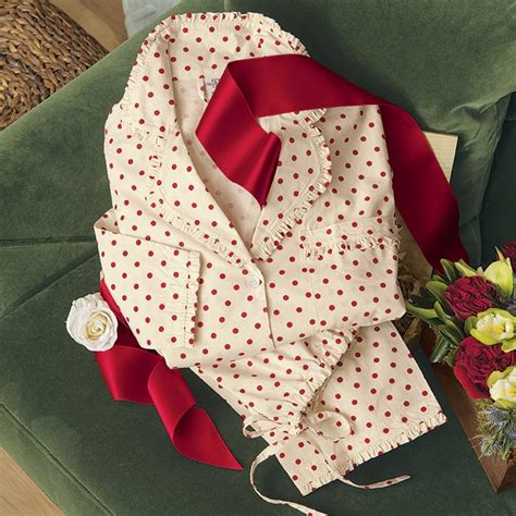 Stylish Red Polka Dot Pajamas Olive And Cocoa