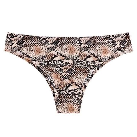 Culotte slip InjThin Culotte de sport léopard pour femme slip string lingerie tigre zèbre sexy