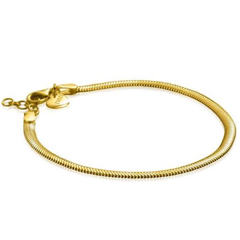 Zinzi Gold Plated Zilveren Platte Slangen Armband Mm Breed Zia G