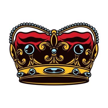 Premium Vector | Hand drawing vector illustration king queen kingson prince princes gold crown