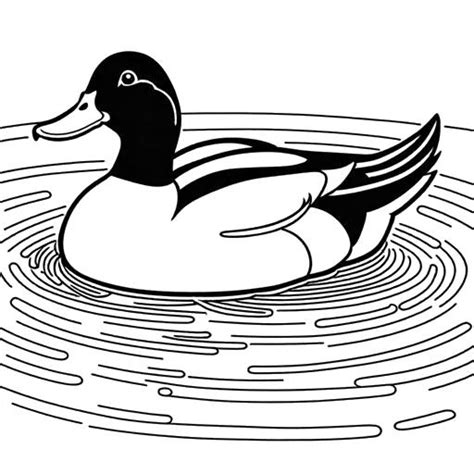 Swimming pond duck coloring page Lulu Pages