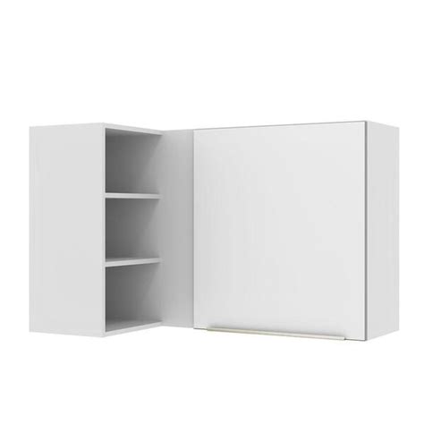 Armário Aéreo De Canto Adega Acoplada Madesa Lux 1 Porta Branco