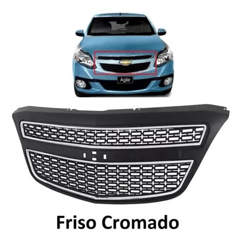 Grade Preta Friso Cromado Agile Montana A