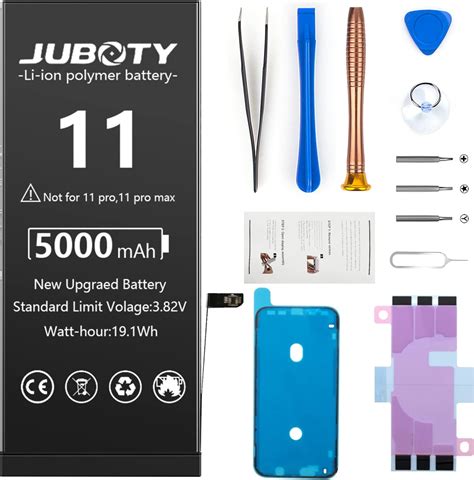 JUBOTY 5000mAh Battery For IPhone 11 Li Ion New Upgraded High Capacity