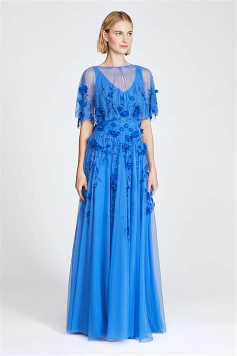 Fabiana Beaded Capelet Gown – THEIA