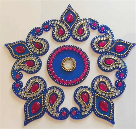 27 Best Kundan Rangoli Designs For Your Inspiration