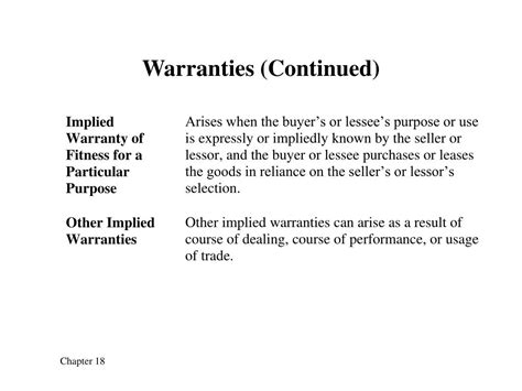 Ppt Warranties Powerpoint Presentation Free Download Id 1467763