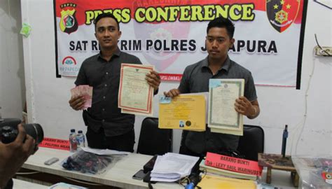 Polisi Sentani Tangkap Dua Pelaku Pembuat Ijazah Palsu Transindonesia Co