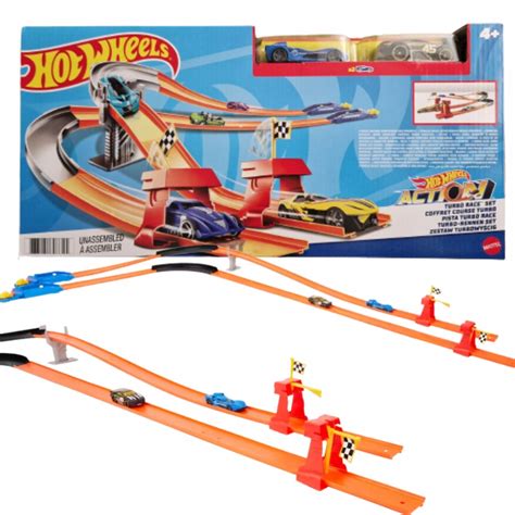 TOR WYŚCIGOWY HOT WHEELS DWA AUTKA TURBOWYŚCIG