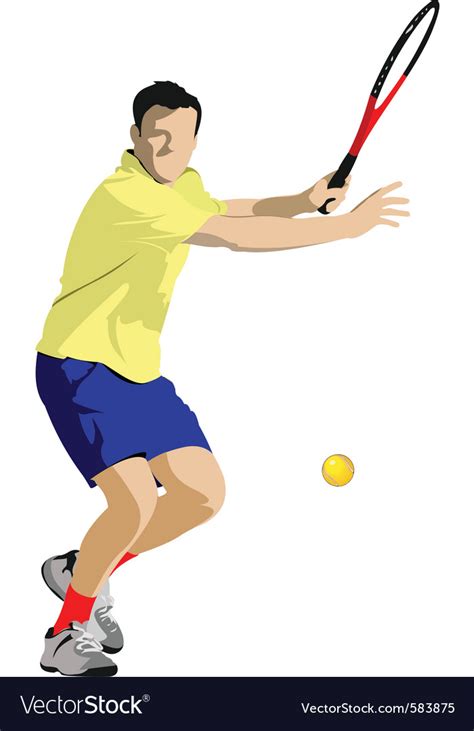 Tennis Player Royalty Free Vector Image Vectorstock