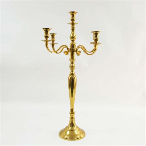 Candelabra 5 Arm 80cm Sunset Gold Centrepieces From Chair Cover Depot