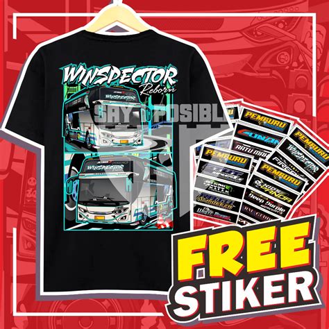 Jual Free Stiker Kaos Bus Qq Trans Winspector V Anak Dan Dewasa