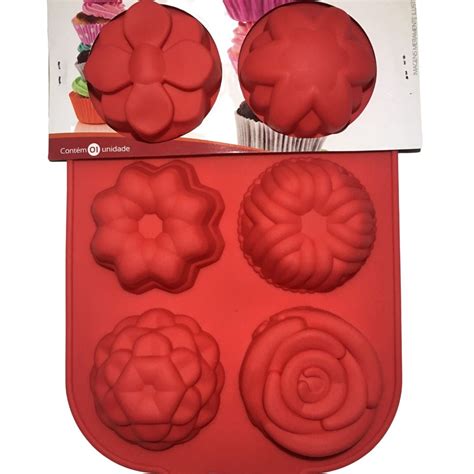 Forma De Silicone Flores M 6 Cavidades Loja Lanchinhos