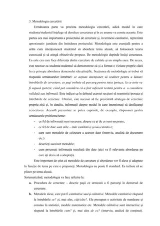 Cum Se Scrie Un Proiect De Cercetare PDF