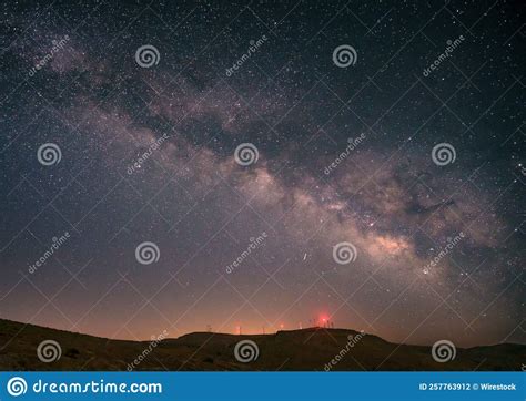 Milky way in the night sky stock photo. Image of scene - 257763912