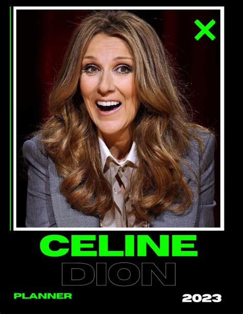 Buy Celine Dion 2023 Planner Celine Dion Monthy Weekly Daily Planner 2023 Perfect Celine Dion