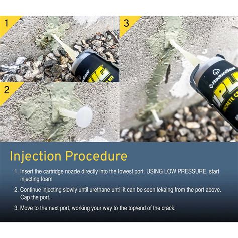uPlug Concrete Foundation Crack Repair Kit. Repair Leaking Basement