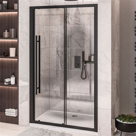 Eastbrook Vantage 2000 Matt Black Sliding Shower Door 1400mm 49 0010