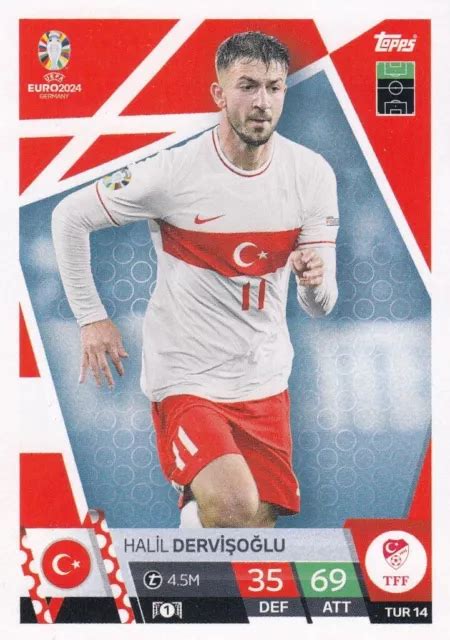 Topps Match Attax Trading Card Fu Ball Euro Tur Halil