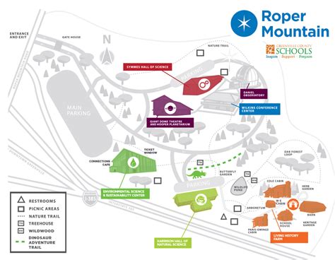 Map of Roper Mountain Science Center