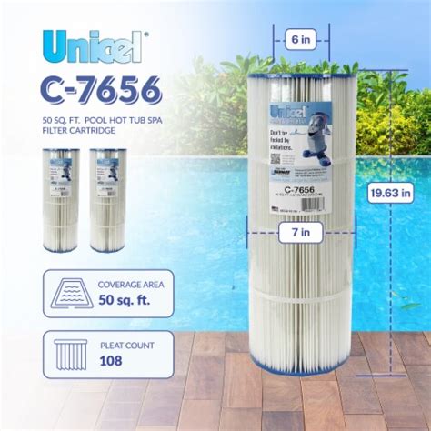 Unicel C 7656 Replacement 50 Sq Ft Pool Hot Tub Spa Filter Cartridge 108 Pleats 1 Piece Kroger