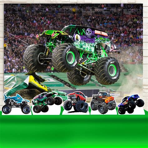 Kit Festa Prata Painel Display Monster Trucks Monster Jam