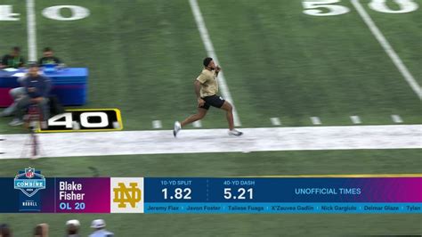 OL Blake Fisher runs official 5.20-second 40-yard dash at 2024 combine