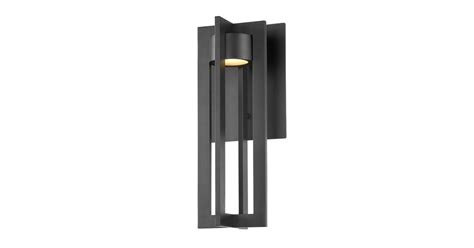 WAC Lighting WS-W48616-BK Chamber Single Light 16" Tall Integrated LED ...