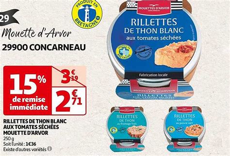 Promo Rillettes De Thon Blanc Aux Tomates Séchées Mouette D arvor chez