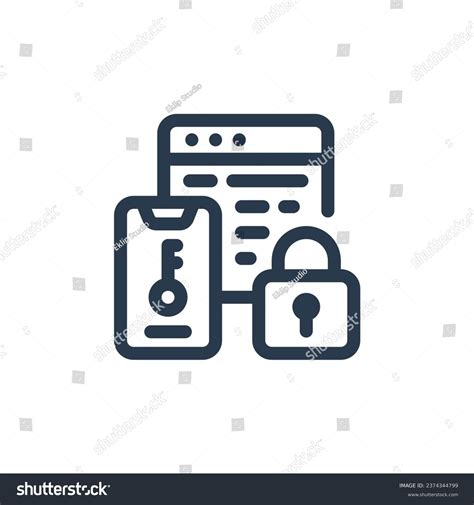 Twofactor Authentication Duallayer Security Vector Icon Stock Vector