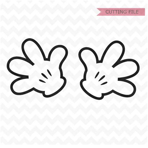 Mickey Mouse Hands Svg Minnie Mouse Hands Svg And Png Instant Etsy