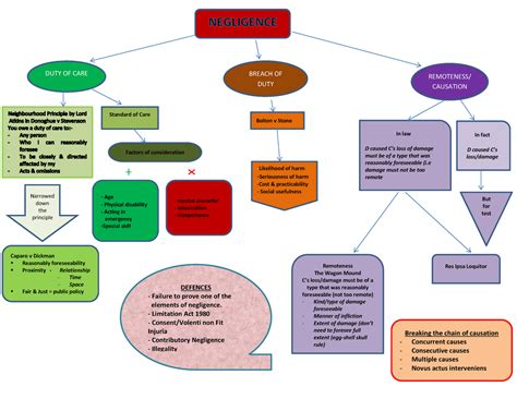 Negligence Chart Well Prepared Slides Duty Of Care Breach Of Duty