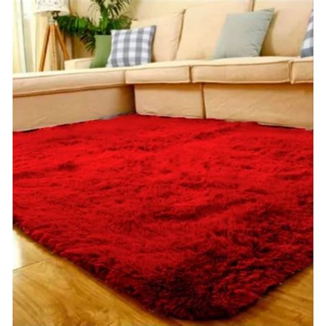 Tapete X Black Friday Sala Peludo Quarto Felpudo Vermelho