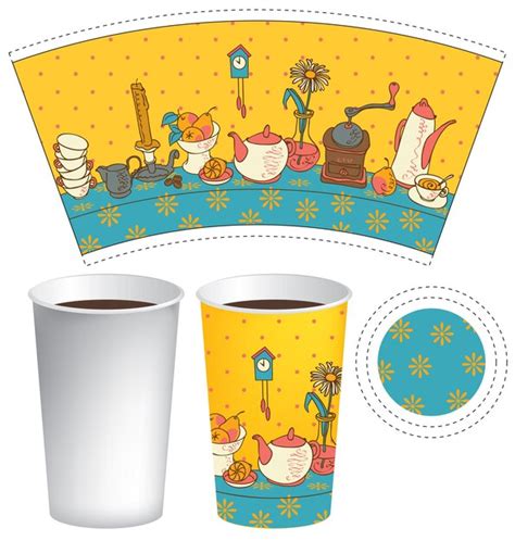 Premium Vector Paper Cup Template For Hot Drinks