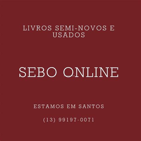 Sebo Em Santos - Sebo Online em Santos
