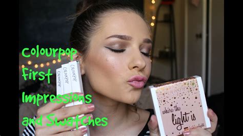 Colourpop First Impressions And Swatches Youtube