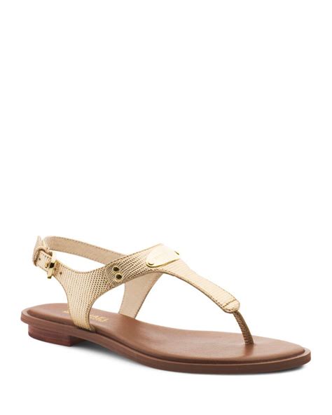 Michael Michael Kors Mk Plate Thong Sandals Lyst