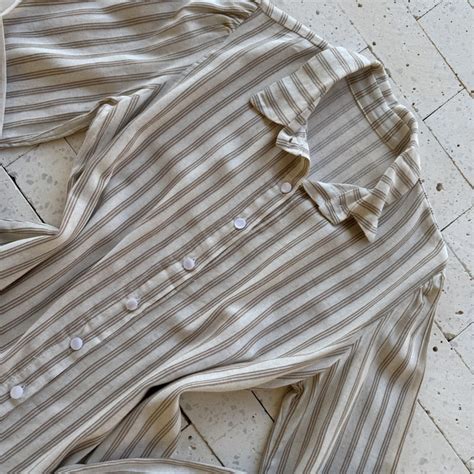 CONJUNTO VISCOLINHO LISTRADO CAMISA E TOP NUDE Dondoca Moda Feminina