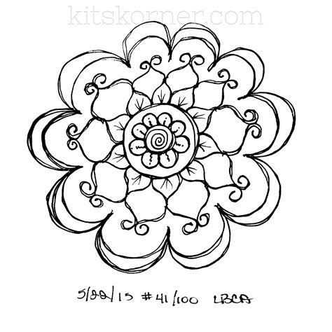 Sketchbook 100 Mandalas Challenge Week 6 Kitskorner